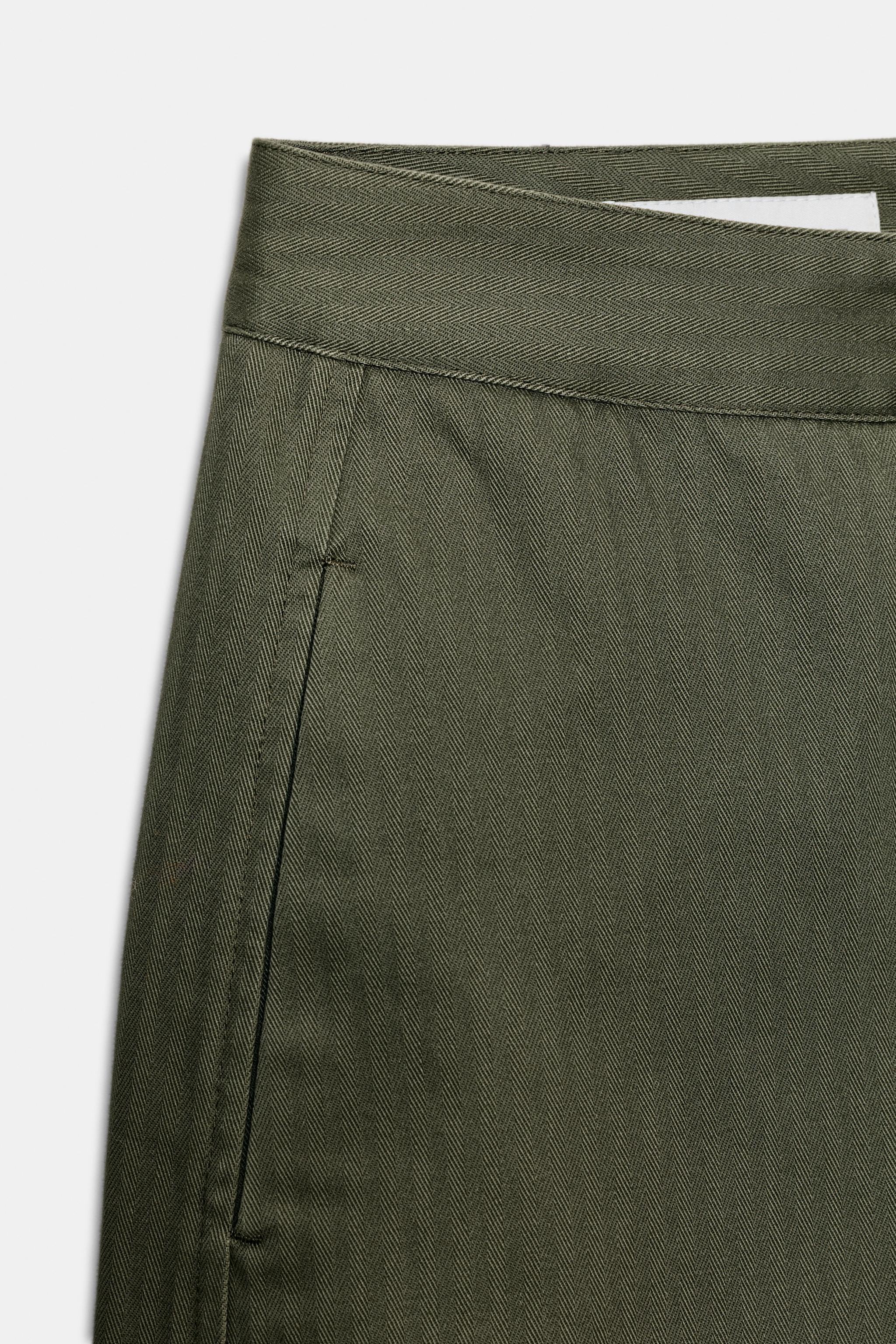 PANTALON BARREL À CHEVRONS